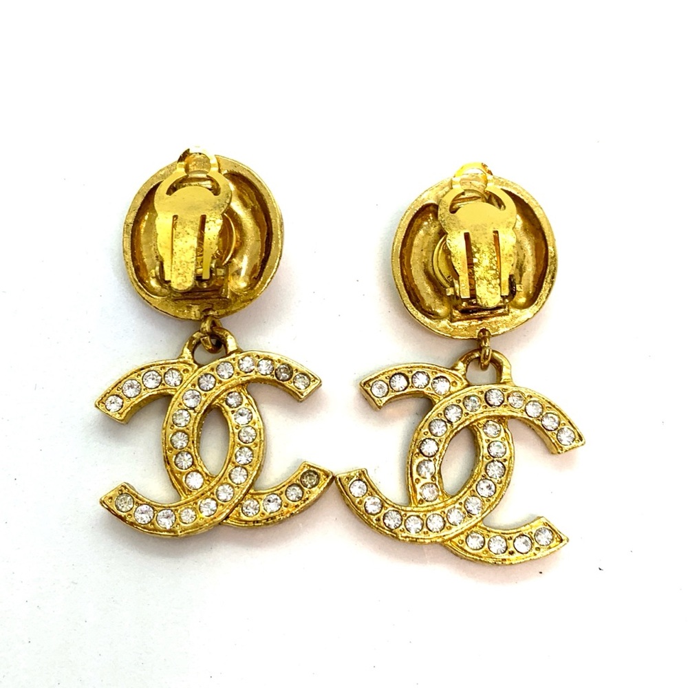 🚫SOLD🚫CHANEL Large Vintage Crystal Bling CC Clip - Picture 5 of 8